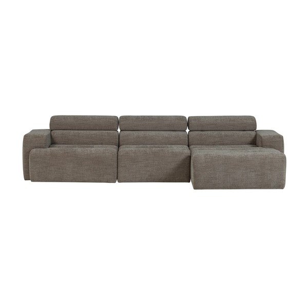 Pilkos spalvos reguliuojama kampinė sofa (su dešiniuoju kampu/su gultu) Novi – WOOOD-image-1