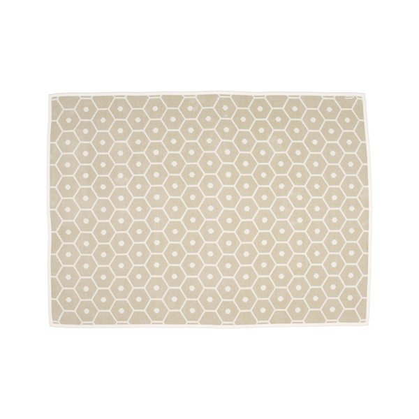 Kreminės spalvos iš vilnos mišinio antklodė ir pledas 140x180 cm Honey Sand – Pappelina