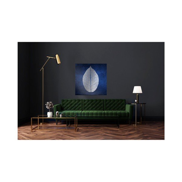 Paveikslas Styler Canvas Silver Uno White Leaf, 60 x 60 cm-image-1