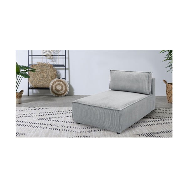 Modulinė sofa šviesiai pilkos spalvos iš kordinio velveto (kintama) Nihad modular – Bobochic Paris-image-1