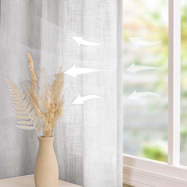 Baltos spalvos užuolaida 140x250 cm Valeta – Restilo-image-3