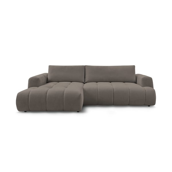 Taupe spalvos sulankstoma/su sandėliavimo vieta kampinė sofa (su kairiuoju kampu/su gultu) Fuji – Bobochic Paris
