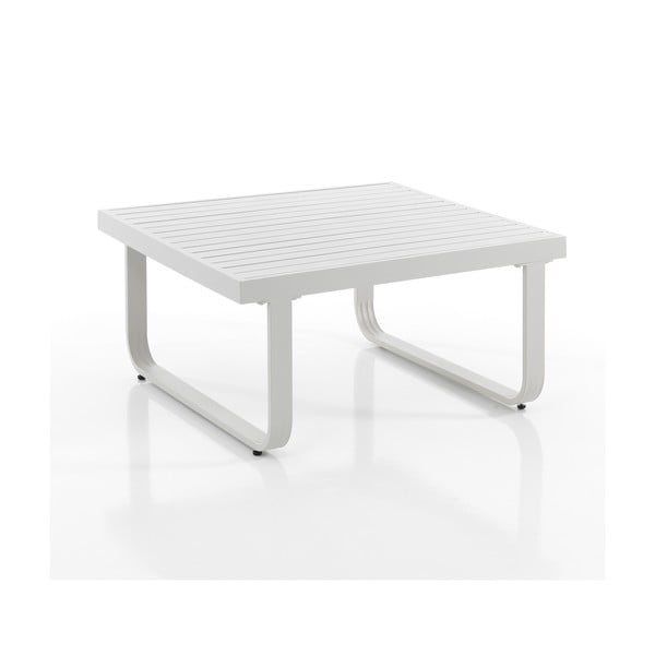 Iš aliuminio kavos staliukas baltos spalvos 80x80 cm Ischia – Tomasucci