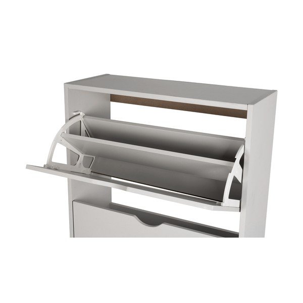 Pilkos spalvos atlenkiama spintelė batams 60x157x24 cm Stelo – Bonami Essentials-image-4