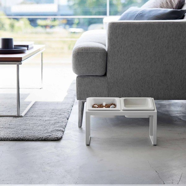 Iš keramikos dubenėlių komplektas su stovu visi augintiniai Nooks – YAMAZAKI-image-3