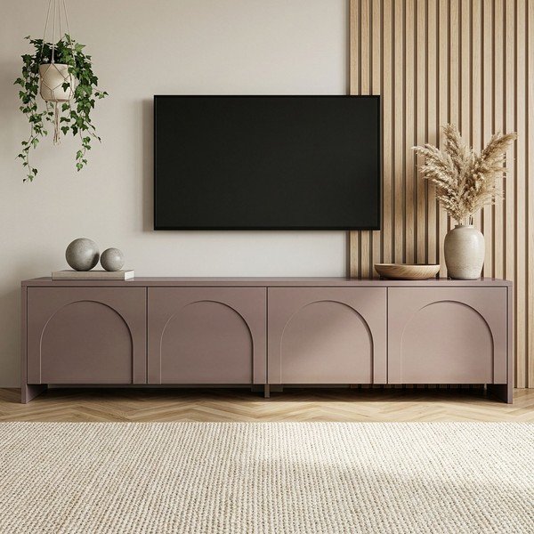 Taupe spalvos TV spintelė 180x45x32 cm Aurelia – Kalune Design-image-2