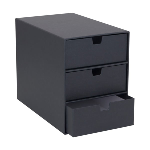 Tamsiai pilka daiktadėžė su 3 stalčiais Bigso Box of Sweden Ingrid-image-3