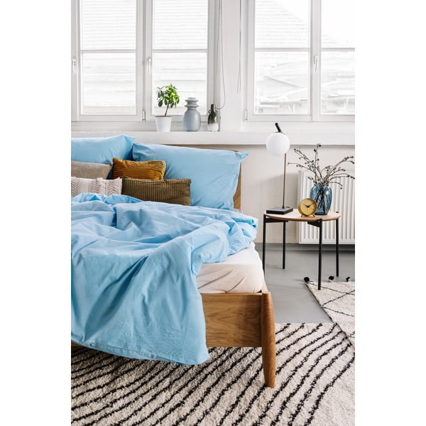 Mėlyna medvilninė dvivietė patalynė Bonami Selection, 160 x 200 cm-image-3