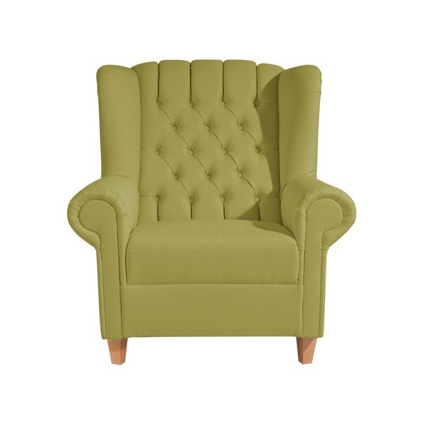 "Max Winzer Vary Leather" žalias dirbtinės odos fotelis-image-1