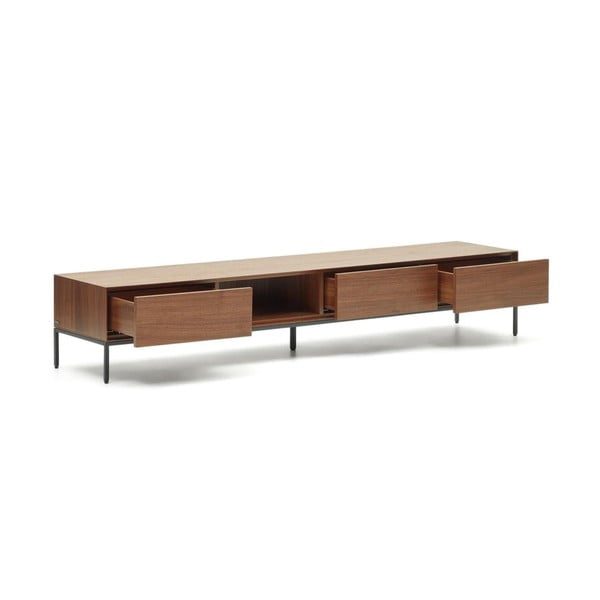 TV spintelė natūralios spalvos iš riešutmedžio 195x35 cm Vedrana – Kave Home-image-3