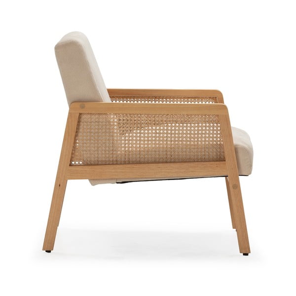 Smėlio spalvos iš kordinio velveto austas krėslas Debra – Marckeric-image-3