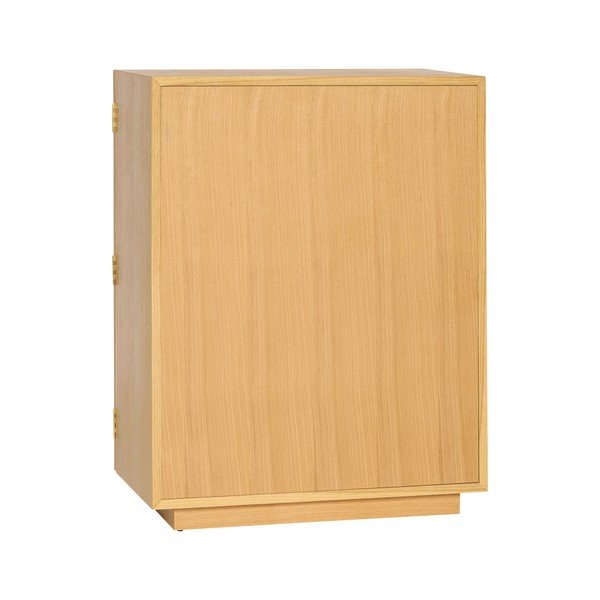 Natūralios spalvos pakabinama vitrina iš ąžuolo 70x90x39 cm Mae – Hübsch-image-2
