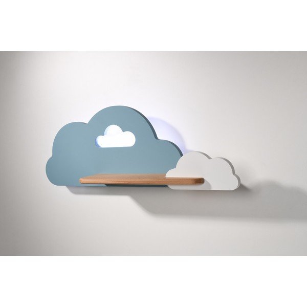 Baltai mėlynas vaikiškas šviestuvas Cloud - Candellux Lighting-image-1
