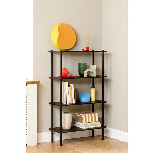 Mėlynos spalvos pastatoma lentyna iš ąžuolo 80x127x35 cm Teidi – noo.ma-image-4