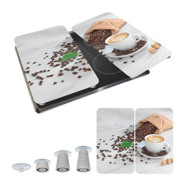 Iš grūdinto stiklo viryklės dangčiai 2 vnt. 52x30 cm Café Aromatica – Maximex-image-2