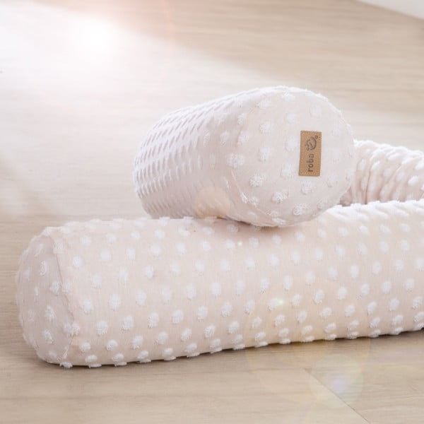 Smėlio spalvos iš medvilnės mišinio lovytės apsauga 170 cm Frosty Almond – Roba-image-3