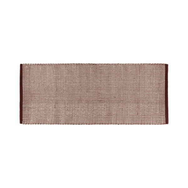 Rankų darbo bordo spalvos/natūralios spalvos iš vilnos kilimas 80x170 cm Talo – noo.ma-image-4