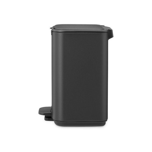 Tamsiai pilkos spalvos šiukšliadėžė iš plieno su pedalu 4 l Bo – Brabantia-image-3