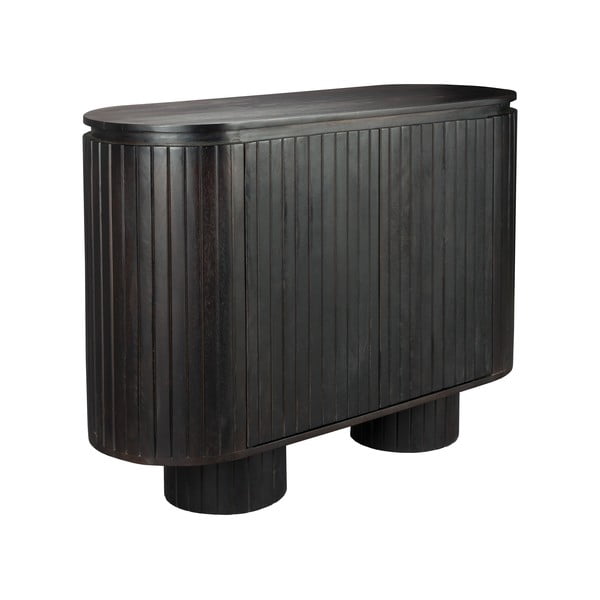 Tamsiai rudos spalvos iš mango masyvo spintelė 110x80x40 cm Kenji – Dutchbone-image-1