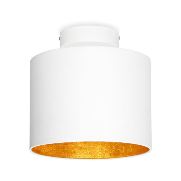 Baltas lubinis šviestuvas su aukso spalvos detalėmis Sotto Luce MIKA XS, ø 20 cm