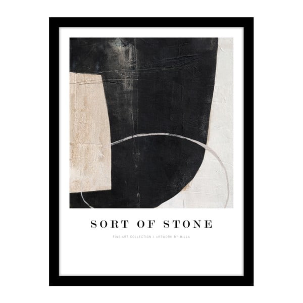 Plakatas rėmelis komplektacijoje 32x42 cm Sort Of Stone   – Malerifabrikken