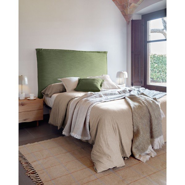 Žalios spalvos iš audinio galvūgalis 166x106 cm Tanit – Kave Home-image-2