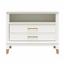 Naktinis staliukas baltos spalvos Westerleigh – CosmoLiving by Cosmopolitan