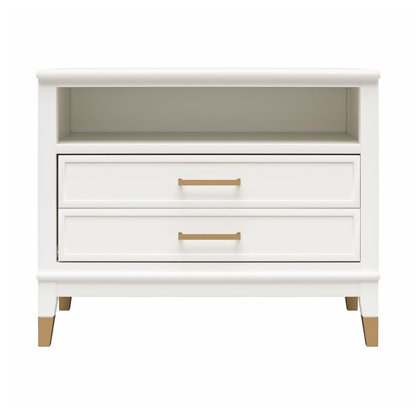 Naktinis staliukas baltos spalvos Westerleigh – CosmoLiving by Cosmopolitan