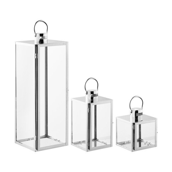 Iš stiklo žibintai 3 vnt. (aukštis 60 cm) Pota – House Nordic