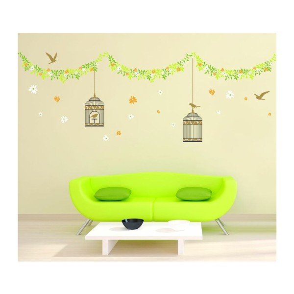 Lipdukas Ambiance Elegantiški narveliai, paukščiai ir gėlės, 30 cm-image-1