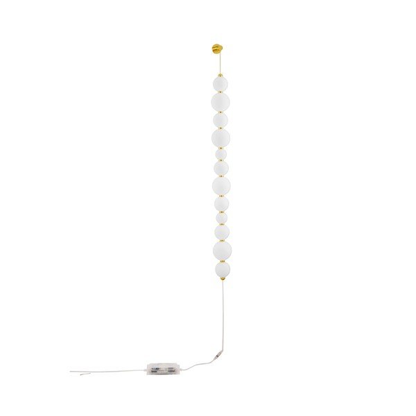 Baltos spalvos/auksinės spalvos iš metalo sieninė lempa LED su pritemdymo funkcija Perla – Nova Luce