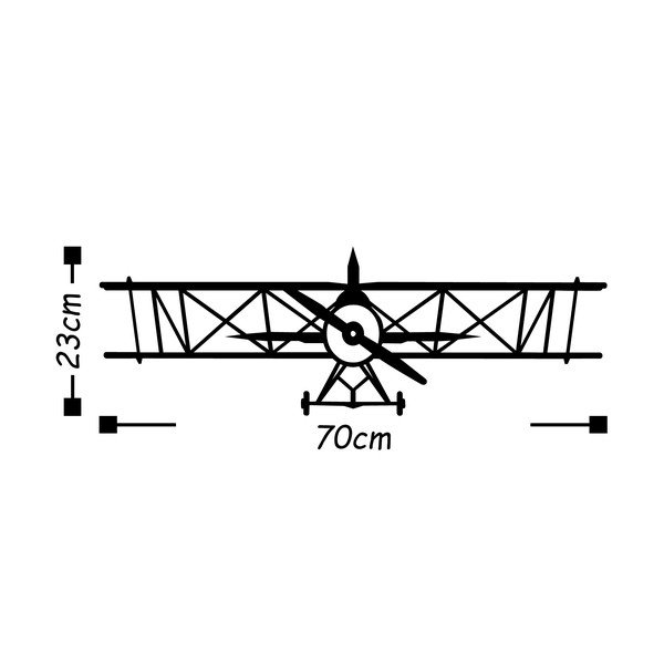 Černá nástěnná dekorace Wallity Plane-image-2