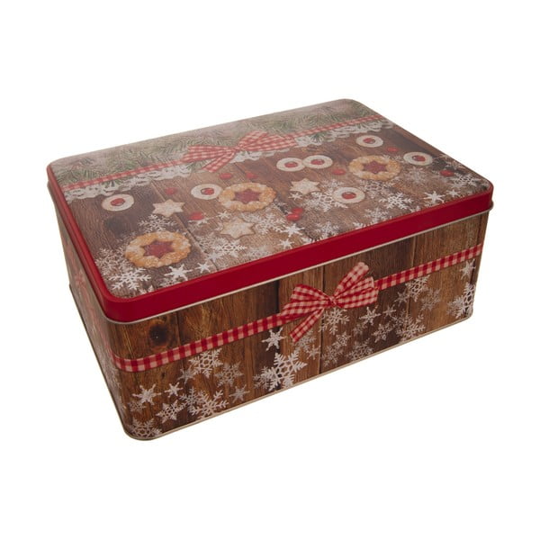 Skardinė dėžutė su kalėdiniu raštu "Orion Christmas", 25,5 x 18 x 9,5 cm
