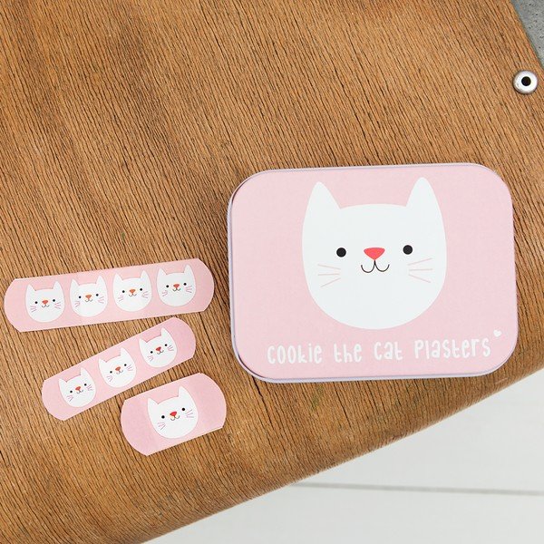 Rožinė pleistro dėžutė Rex London Cookie the Cat-image-1
