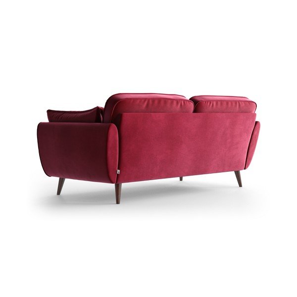 Raudonos spalvos aksominė sofa My Pop Design Auteuil-image-4
