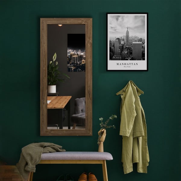 Sieninis veidrodis rudame rėme Styler Jyvaskyla, 60 x 148 cm-image-1