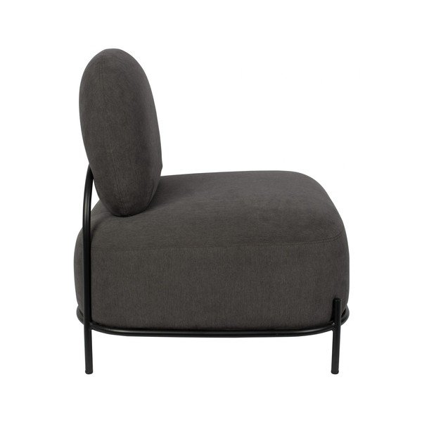 Tamsiai pilkas fotelis White Label Polly-image-3