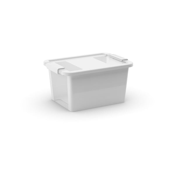 Baltos spalvos iš plastiko daiktadėžė su dangčiu 36,5x26x19 cm Bi-Box S – KIS