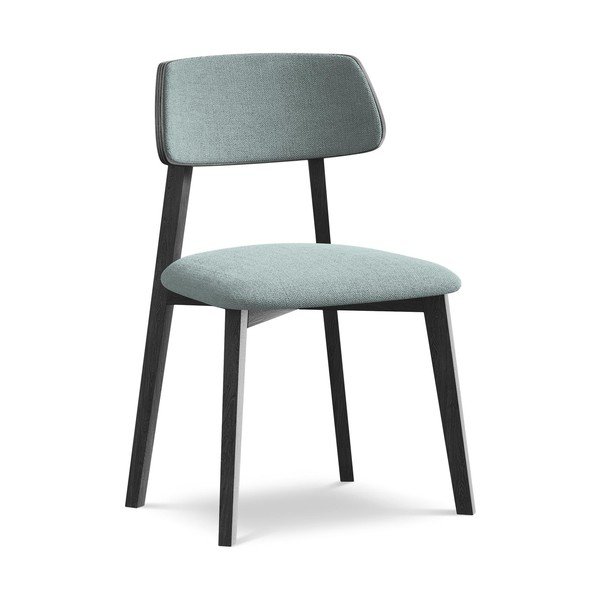 Mėlynos spalvos iš medienos masyvo valgomojo kėdė Niu – Makamii