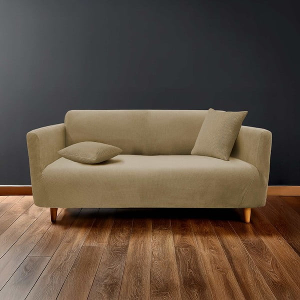 Rudos spalvos 3 sėdimos vietos įtempiamas sofai baldų apmušalas Sacha – douceur d'intérieur