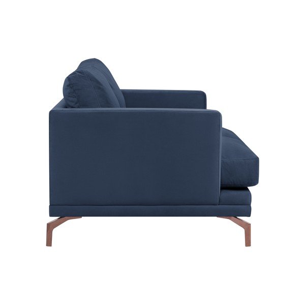Tamsiai mėlyna dvivietė sofa su auksiniu pagrindu "Windsor & Co Sofos Jupiter-image-2