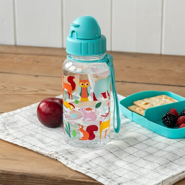 Turkio spalvos iš tritano vaikiškas buteliukas 500 ml Woodland – Rex London-image-1