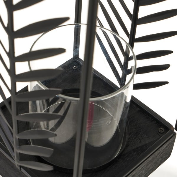 Juodos spalvos metalinis aukso spalvos žibintas Casa Selección, 40,5 cm aukščio-image-3