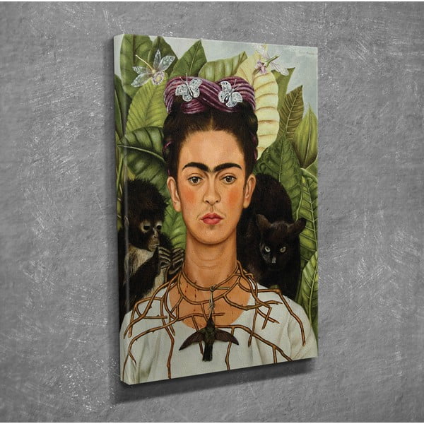 Sieninė reprodukcija ant drobės Frida Kahlo, 30 x 40 cm-image-1