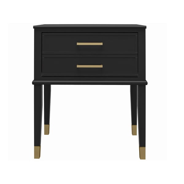 Juodos spalvos naktinis staliukas Westerleigh – CosmoLiving by Cosmopolitan-image-3