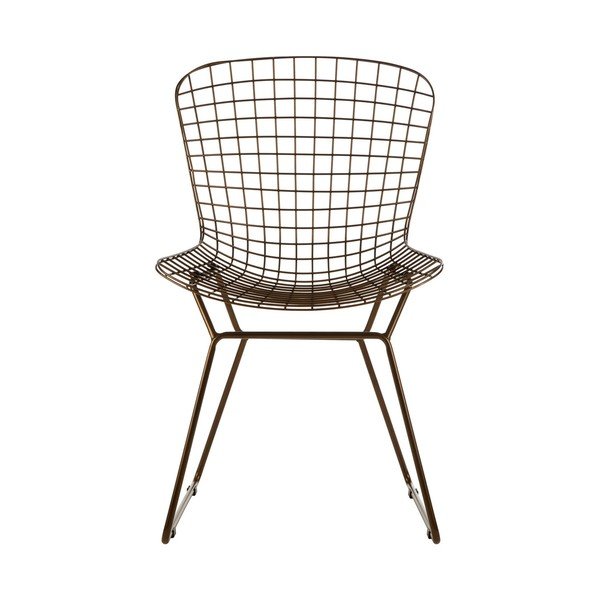 Bronzinės spalvos iš metalo valgomojo kėdė District – Premier Housewares-image-2
