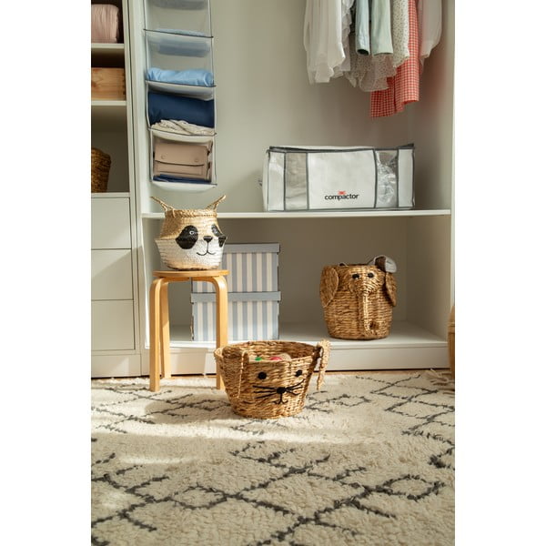 Iš vandens hiacinto vaikiškas krepšys natūralios spalvos ø 30x35 cm Elephant – Compactor-image-3