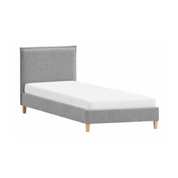Viengulė lova audiniu dengta su lovos grotelėmis 90x200 cm Tina – Ropez