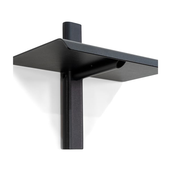 Juodos spalvos iš metalo sieninė lentyna 28 cm Hola – Spinder Design-image-2