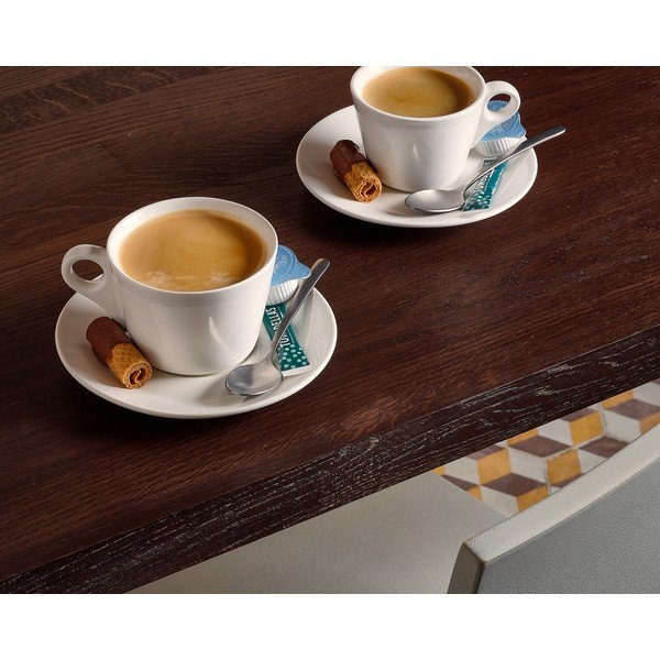 Baltos spalvos iš porceliano puodelis kapučino 160 ml Barista – BonBistro-image-2